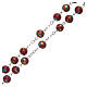 Glass rosary round red beads 7 mm s3