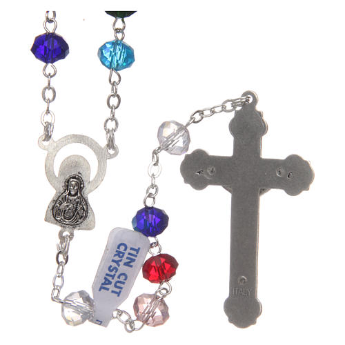 Rosary in glass, multicolour 5 mm beads 2