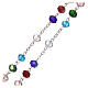 Rosary in glass, multicolour 5 mm beads s3