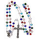 Rosary in glass, multicolour 5 mm beads s4