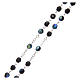 Rosary in glass, opalescent black 2 mm grains s3