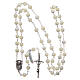 Rosary real mother-of-pearl round pearls 6 mm s4