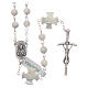 Mother-of-pearl rosary with round pearls and cross shaped Our Father 6 mm s2