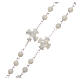 Mother-of-pearl rosary with round pearls and cross shaped Our Father 6 mm s3