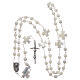 Mother-of-pearl rosary with round pearls and cross shaped Our Father 6 mm s4