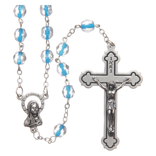 Rosary in glass, round 6 mm beads 1
