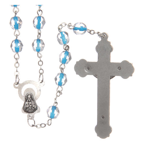Rosary in glass, round 6 mm beads 2