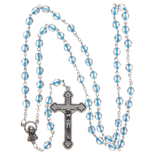 Rosary in glass, round 6 mm beads 4