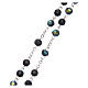 Rosary in glass, opalescent black 6 mm beads s3