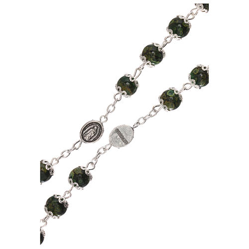 Rosenkranz mit grünen Perlen Unsere Liebe Frau von Guadalupe, 6 mm 3