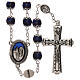 Our Lady of Lourdes rosary, blue glass 6 mm s1