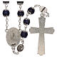 Our Lady of Lourdes rosary, blue glass 6 mm s2