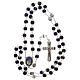 Our Lady of Lourdes rosary, blue glass 6 mm s4