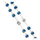 Our Lady of Lourdes rosary, blue glass 6 mm s3