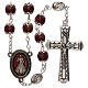 Our Lady of Miracles rosary, red glass 6 mm s1