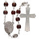 Our Lady of Miracles rosary, red glass 6 mm s2