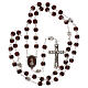 Our Lady of Miracles rosary, red glass 6 mm s4