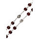 Divine Mercy rosary red glass 6 mm s3