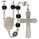 Rosary with detail of St Benedict's cross, brown glass 6 mm s2
