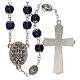 Our Lady of Miracles rosary, blue glass 6 mm s2