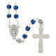 Our Lady of Miracles rosary, blue glass 6 mm s2