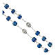 Our Lady of Miracles rosary, blue glass 6 mm s3