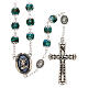 St. Michael's rosary in turquoise glass 6 mm s1
