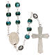 St. Michael's rosary in turquoise glass 6 mm s2