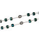 Saint Michael rosary turquoise color glass 6 mm s3