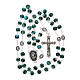 Saint Michael rosary turquoise color glass 6 mm s5