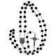 Rosenkranz mit schwarzen Perlen Heiliger Benedikt, 4 mm s4