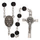 Saint Benedict rosary black glass 4 mm s1