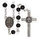 Saint Benedict rosary black glass 4 mm s2