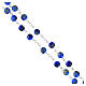 Chapelet Notre-Dame de Fatima verre bleu clair ambré 4 mm s4