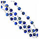 Rosario Madonna di Fatima vetro azzurro ambrato 4 mm s3