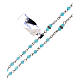Rosary with beads in sky blue glass 1 mm s3