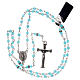 Rosary with light blue glass beads 1 mm s4