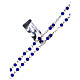 Rosary with beads in blue glass 1 mm s3