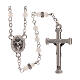 Rosary with beads in white glass 1 mm s2