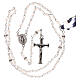 Rosary with beads in white glass 1 mm s4