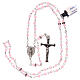 Rosary with pink glass beads 1 mm s4