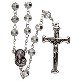 Glass rosary 3 mm transparent beads