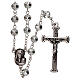 Glass rosary 3 mm transparent beads s1