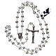 Glass rosary 3 mm transparent beads s4