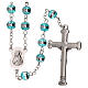 Rosary with aqua green beads 3 mm s2
