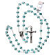 Rosary with aqua green beads 3 mm s4