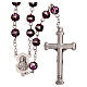 Rosary with pruple beads 3 mm s2