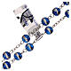 Rosary 3 mm beads blue glass s3