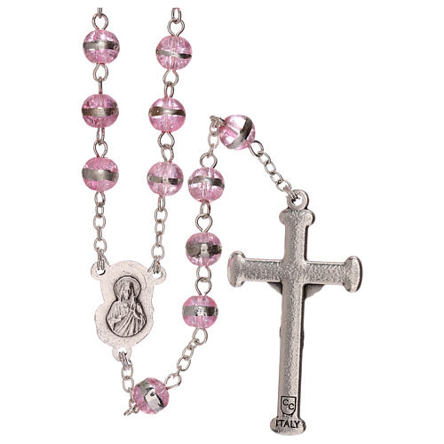 Rosary with lilac beads 3 mm 2