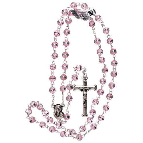 Rosary with lilac beads 3 mm 4